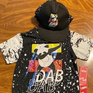 Brand New Black Jack Dab tshirt & hat